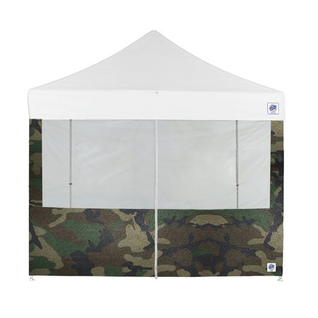 E-Z UP TAA Compliant Food Booth Middle Zipper Sidewall, 8' W x 8' H, Woodland Camo SW3FBFXTM8WC